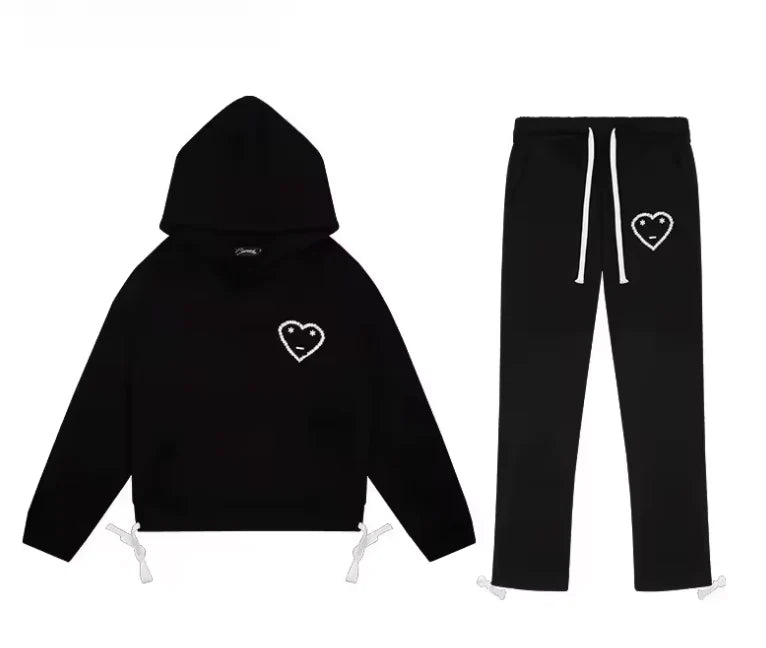 Clover Heart Tracksuit Set Black